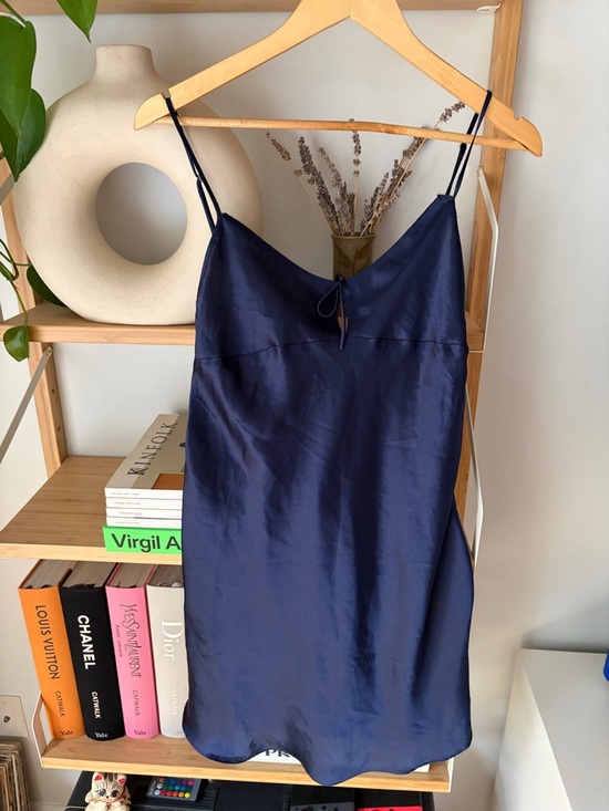 La SENZA Dresses & Skirts - La SENZA Navy Satin Slip Camisole Dress
